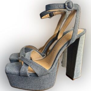DENIM! Gianni Bini, the Alize Platform Dress Sandals, sz 9.5